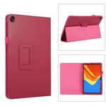 Per Huawei MatePad SE 10.4 Custodia per tablet in pelle con texture Litchi con supporto (rosa rossa)