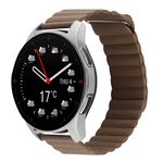 Per Coros Apex 46mm/Apex Pro / Ticwatch Pro 3 22mm cinturino in pelle con anello magnetico (marrone scuro)