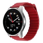 Per Coros Apex 46mm/Apex Pro / Ticwatch Pro 3 22mm cinturino in pelle con anello magnetico (rosso)