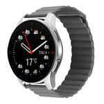 Per Coros Apex 46mm/Apex Pro / Ticwatch Pro 3 22mm cinturino in pelle con anello magnetico (grigio)