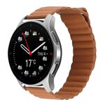 Per Coros Apex 46mm/Apex Pro / Ticwatch Pro 3 22mm cinturino in pelle con anello magnetico (marrone)