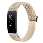 Per Fitbit Inspire cinturino in nylon intrecciato con fibbia Wave (albicocca)