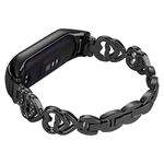 Per Xiaomi Mi Band 7 cinturino universale in metallo con diamanti (nero)