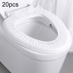 Coprisedile per WC usa e getta in tessuto non tessuto impermeabile portatile da 40 sacchetti (bianco)