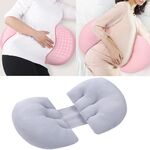 Supporto per la vita incinta Cuscino in cotone Cuscino per traversine laterali Cuscino per addome rimovibile e lavabile (grigio)