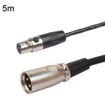 Xlrmini Caron Cavo di bilanciamento da maschio a mini femmina per cavo audio per microfono scheda audio 48V, lunghezza: 5 m