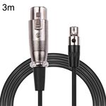 Cavo di bilanciamento Xlrmini Caron femmina a mini femmina per cavo audio per microfono scheda audio 48V, lunghezza: 3 m