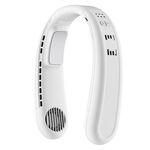 F63 Ventilatore a collo sospeso con raffreddamento a semiconduttore Mini ventilatore esterno silenzioso USB (bianco)