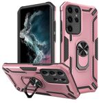 Custodia antiurto per Samsung Galaxy S22 Ultra 5G Warship Armor 2 in 1 (oro rosa)