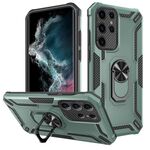 Custodia antiurto per Samsung Galaxy S22 Ultra 5G Warship Armor 2 in 1 (verde scuro)