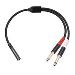 3717 Cavo audio stereo da 3,5 mm femmina a 6,35 mm 1/4 TS maschio, lunghezza: 30 cm