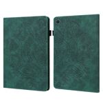 Custodia per tablet in pelle con motivo pavone in rilievo per Samsung Galaxy Tab S5e (verde)