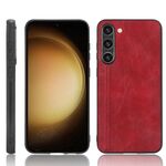 Per Samsung Galaxy S23 + 5G Custodia per cellulare con motivo a mucca da cucire PC + PU + TPU (rosso)