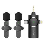 AP031-2 Microfono wireless Lavalier 3 in 1 con riduzione del rumore e microfono