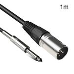 Cavo audio da 6,35 mm Caron maschio a XLR bilanciato a 2 pin Linea mixer cavo audio, dimensioni: 1 m