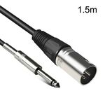 Cavo audio per microfono da 6,35 mm Caron maschio a XLR a 2 pin Bilanciamento linea mixer, dimensioni: 1,5 m