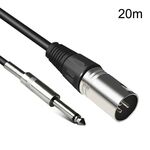 Cavo audio da 6,35 mm Caron maschio a XLR bilanciato a 2 pin Cavo audio Mixer Line, dimensioni: 20 m