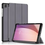 Per Lenovo M8 4th GenTB-300FU Custer custodia per tablet in pelle con supporto a 3 pieghe in puro colore (grigio)
