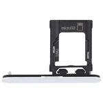 Per Sony Xperia XZ1 Vassoio per scheda SIM originale compatto + vassoio per scheda Micro SD (argento)