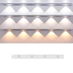 Barra luminosa con sensore per corpo umano Smart LED ultrasottile, lunghezza: 60 cm (argento spaziale)