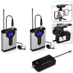 Q6 1 Trascina 2 Wireless Lavalier con supporto USB Microfono per registrazione computer Live Phone SLR Microfono lavalier