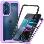 Per Motorola Moto Edge 30 Starry Sky Full Body Hybrid Custodia antiurto per telefono (viola chiaro)