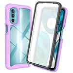 Per Motorola Moto G52 / G82 Starry Sky Full Body Hybrid Custodia antiurto per telefono (viola chiaro)