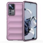 Per Xiaomi 12T Pro Magic Shield TPU + Custodia per telefono in flanella (viola)