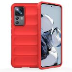 Per Xiaomi 12T Pro Magic Shield TPU + Custodia per telefono in flanella (rossa)