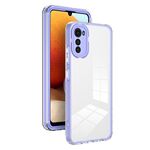 Per Motorola Moto E32 3 in 1 Custodia per telefono con cornice per PC a colori TPU trasparente (viola)