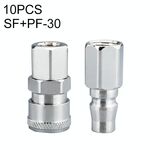 LAIZE SF + PF-30 10 pezzi connettore pneumatico a montaggio rapido per tubo dell'aria autobloccante tipo C