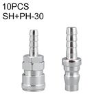 LAIZE SH + PH-30 10 pezzi connettore pneumatico a montaggio rapido per tubo dell'aria autobloccante tipo C