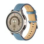 Cinturino per orologio in pelle scanalata insolita da 20 mm (blu)