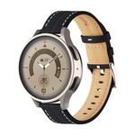 Cinturino per orologio in pelle scanalata insolita da 20 mm (nero)