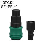 LAIZE SF + PF-40 Componenti pneumatici autobloccanti di tipo C in acciaio plastica da 10 pezzi