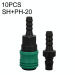 LAIZE SH+PH-20 Componenti pneumatici autobloccanti tipo C in plastica acciaio 10 pezzi