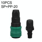 LAIZE SP + PP-20 Componenti pneumatici autobloccanti di tipo C in acciaio plastica da 10 pezzi