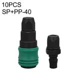 LAIZE SP + PP-40 Componenti pneumatici autobloccanti di tipo C in acciaio plastica da 10 pezzi