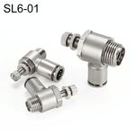 SL6-01 LAIZE Connettore pneumatico per valvola a farfalla con filettatura maschio in rame nichelato