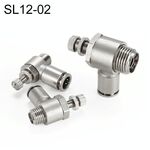 SL12-02 LAIZE Connettore pneumatico per valvola a farfalla con filettatura maschio in rame nichelato