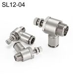 SL12-04 LAIZE Connettore pneumatico per valvola a farfalla con filettatura maschio in rame nichelato