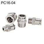 PC16-04 LAIZE Connettore rapido pneumatico dritto con filettatura maschio in rame nichelato