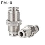 PM-10 LAIZE Raccordo rapido pneumatico diritto passaparete in rame nichelato