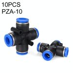 PZA-10 LAIZE 10pz Connettore rapido pneumatico a quattro vie PZA in plastica