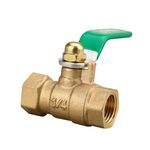 Connettore per tubo pneumatico LAIZE Valvola a sfera in ottone ispessito, dimensioni: doppio interno 2 punti 1/4 di pollice