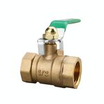 Connettore per tubo pneumatico LAIZE Valvola a sfera in ottone ispessito, dimensioni: doppio interno 4 punti 1/2 pollice