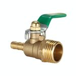 Connettore per tubo pneumatico LAIZE Valvola a sfera in ottone ispessito, dimensioni: 3 punti esterni 10 mm