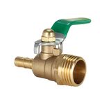 Raccordo per tubo pneumatico LAIZE Valvola a sfera in ottone ispessito, dimensioni: 4 punte esterne 10 mm