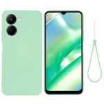 Per Realme C33 Custodia per telefono a copertura totale antiurto in silicone liquido tinta unita (verde)