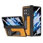 Custodia per telefono all-inclusive per vivo X Fold Napa Texture (gialla)